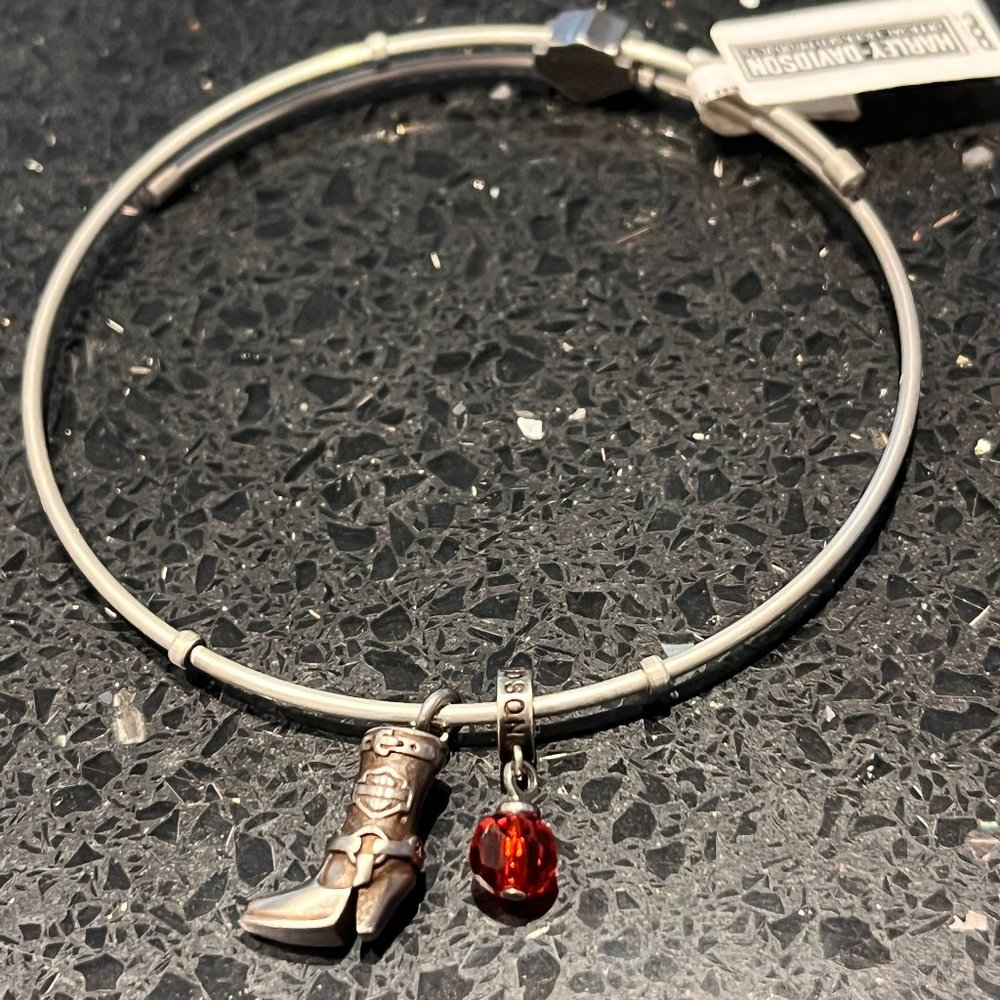 HARLEY DAVIDSON STAINLESS STEEL LADIES BOOT BANGLE BRACELET